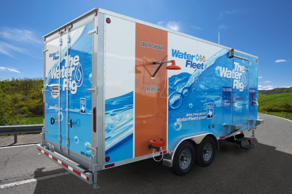 Water Rig Setup With Large Water Treatment Equipment