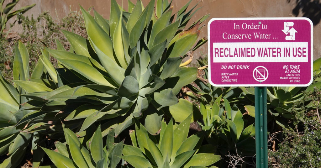 Water Reuse Sign for Reclaimed Water