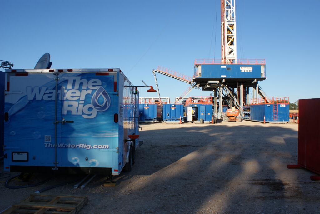 First Water Rig on Oil Field